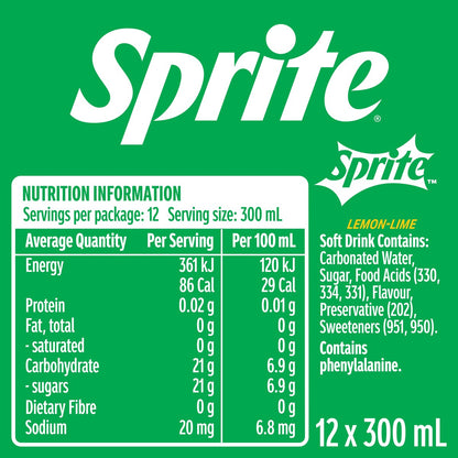 Sprite Lemonade 300ml X 12 Pack