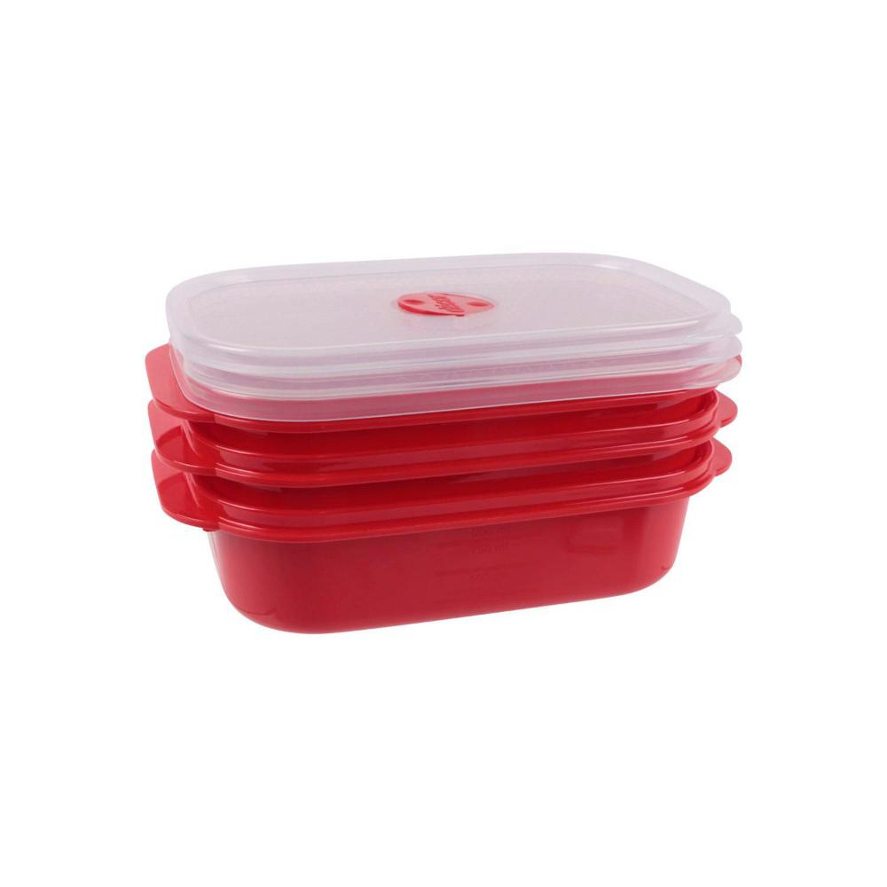 Decor Microsafe Easy Heat Containers 900ml - 3 pack