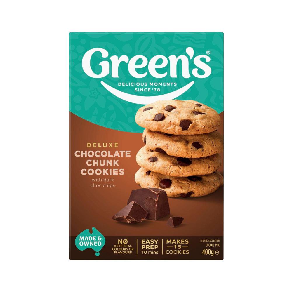 Green's Deluxe Choc Dark Chunk Cookie Mix - 400g