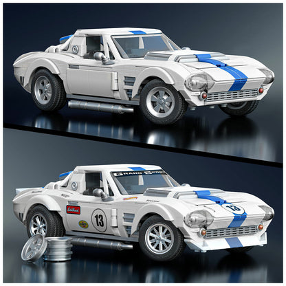 Mattel Brick Shop Hot Wheels Buildable Cars 1:32 Cadillac & 1:16 Corvette