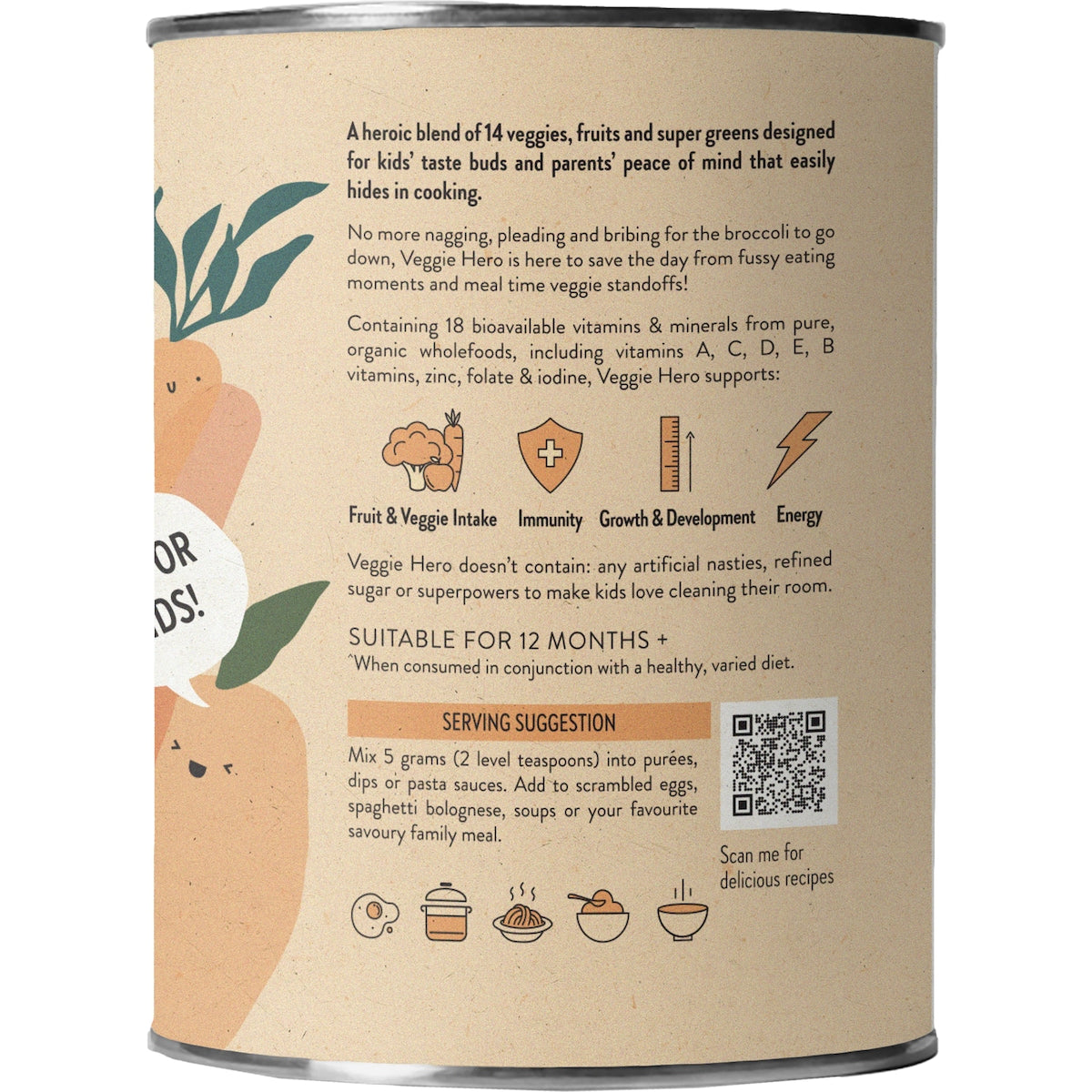Nutra Naturals Veggie Hero Nutritious Meal Booster 125g