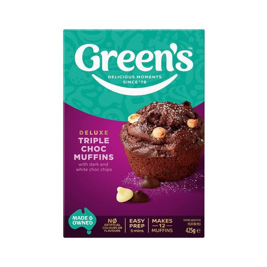Green's Deluxe Triple Choc Muffin Mix - 425g