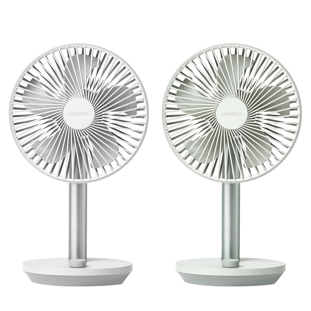 Lumena Fan Stand 4 Cordless Rechargeable ( ) White/Green 5000mAh 6W 2 Pack