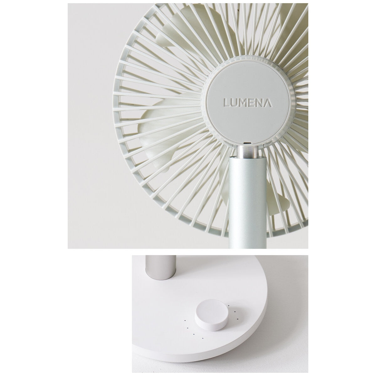 Lumena Fan Stand 4 Cordless Rechargeable ( ) White/Green 5000mAh 6W 2 Pack