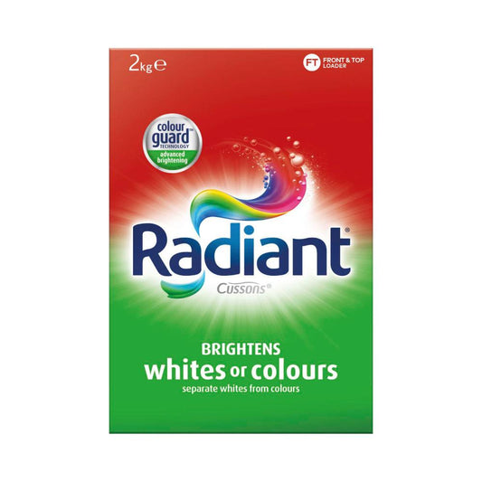 Radiant Laundry Powder Brightens Whites Or Colours - 2kg