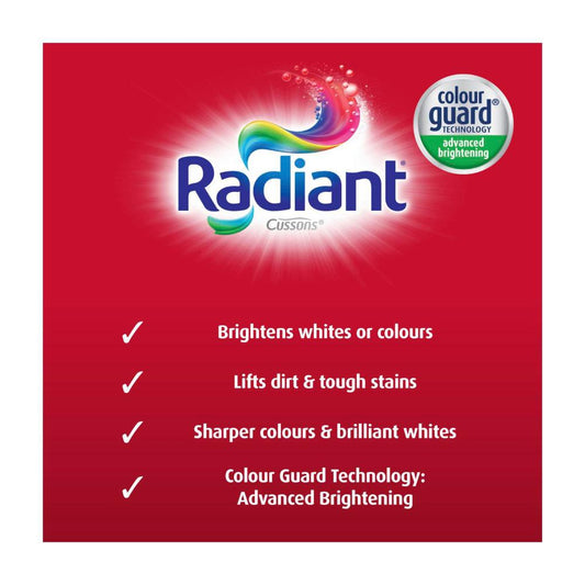 Radiant Laundry Powder Brightens Whites Or Colours - 2kg