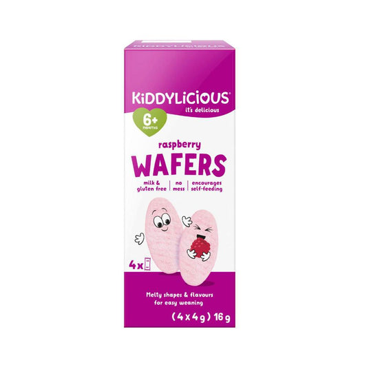 Kiddylicious Wafers Raspberry 4x4g - 16g