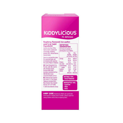 Kiddylicious Wafers Raspberry 4x4g - 16g