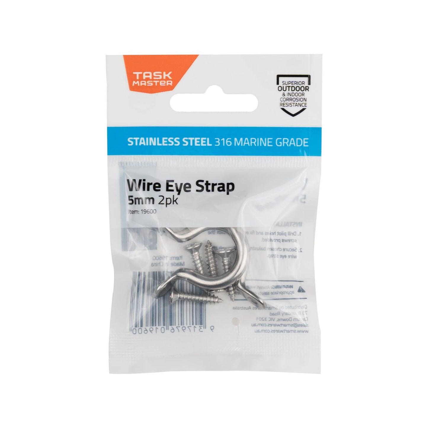 Taskmaster Wire Eye Strap - 5mm - 2 Pack