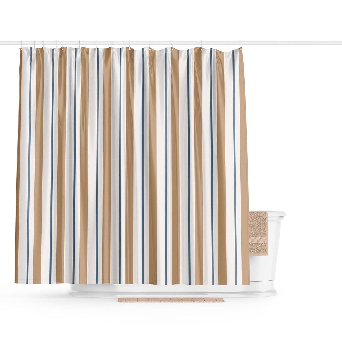 Barelli Nautical Stripes Shower Curtain - 180 x 180cm