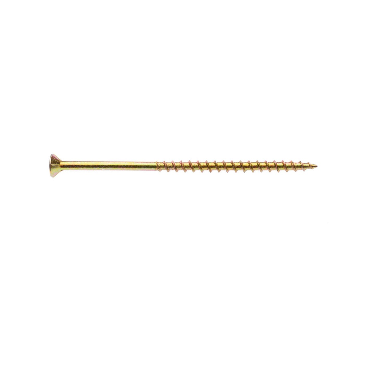 Zenith Gold Passivated Countersunk Rib Head Screws - 10g x 100mm - 50 Pack