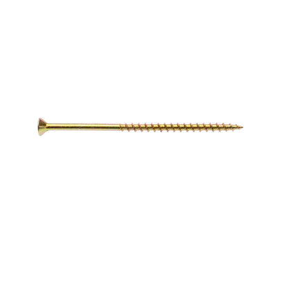 Zenith Gold Passivated Countersunk Rib Head Screws - 10g x 100mm - 50 Pack