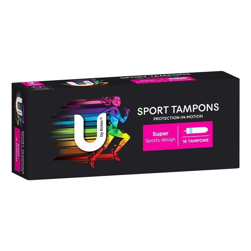U By Kotex Sport Super Tampons 16 Pack