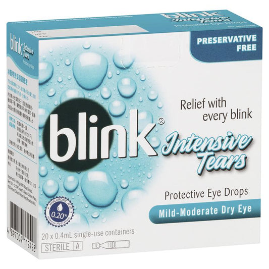 Blink Intensive Tears - 0.4 mL x 20 Vials