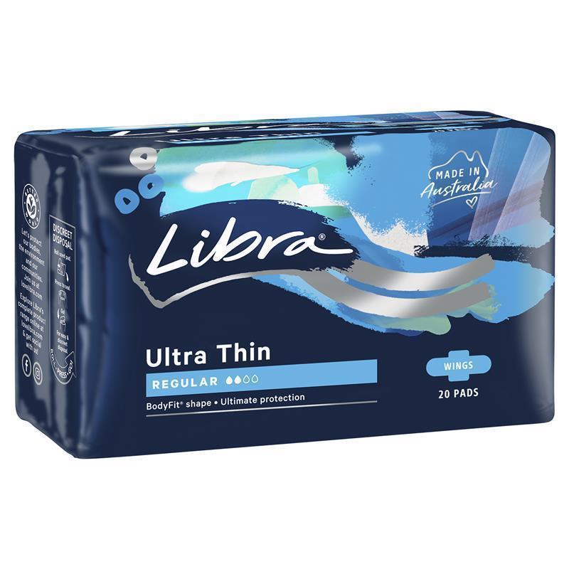 Libra Ultra Thins Pads with Wings Regular - 20 Pack