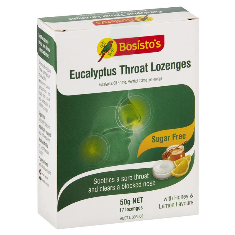 Bosisto's Eucalyptus Throat Lozenges - 50g (17 Lozenges)