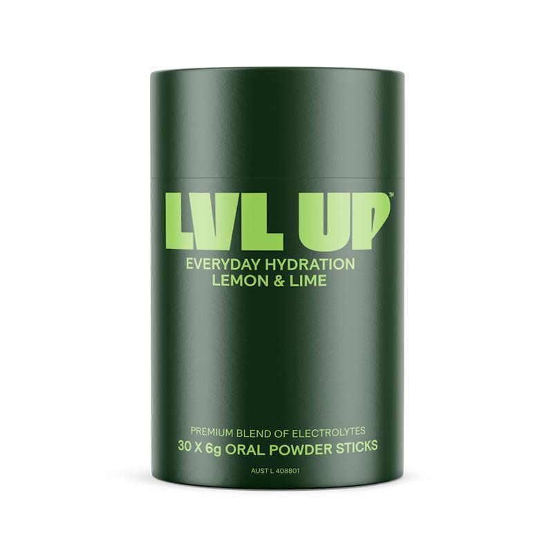 Lvl Up Everyday Hydration Sticks - Lemon Lime (30 Pack)