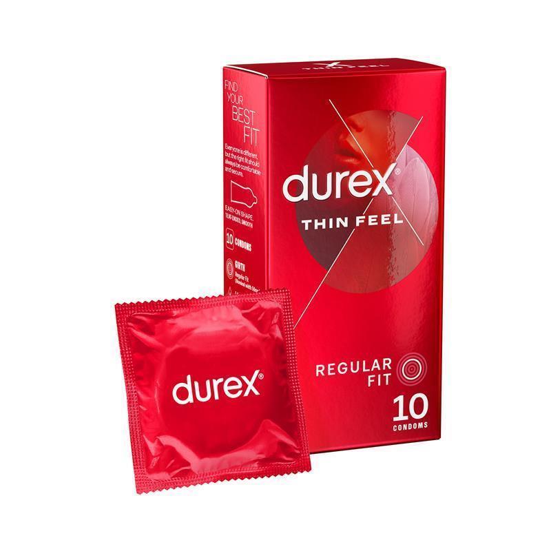 Durex Thin Feel Condoms 10 Pack - Enhanced Sensitivity