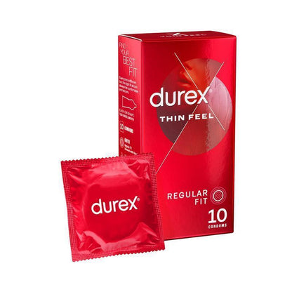Durex Thin Feel Condoms 10 Pack - Enhanced Sensitivity