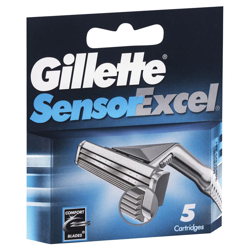 Gillette Sensor Excel Twin Blade Shave Cartridges - Pack of 5