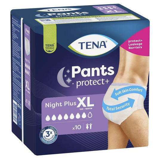 Tena Protect+ Plus Night Incontinence Pants XL - 10 Pants
