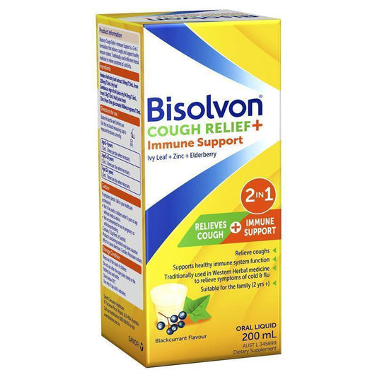 Bisolvon Cough Relief + Immune Support Syrup - 200ml