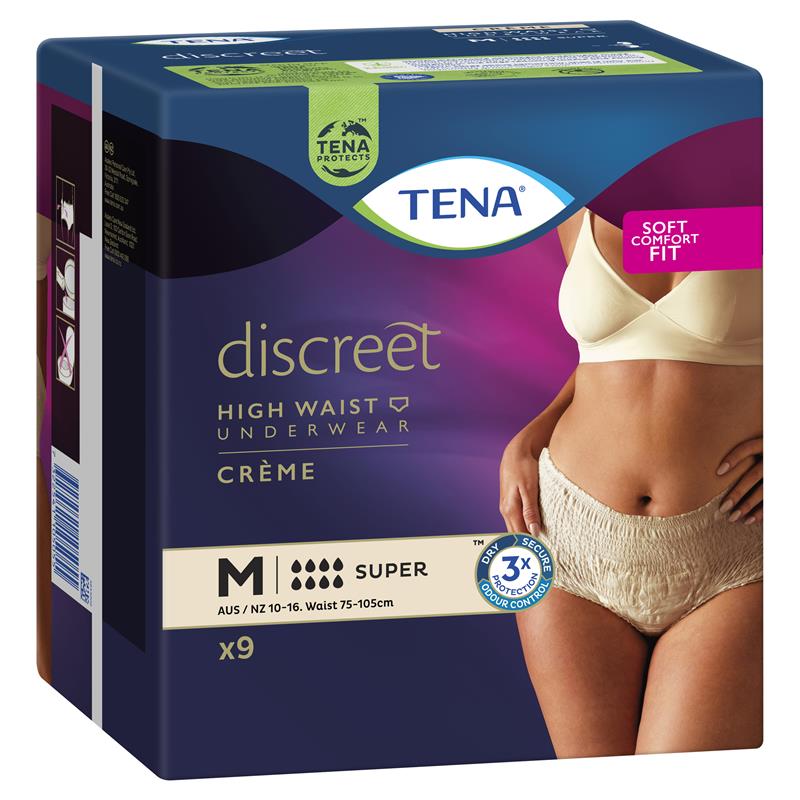 TENA Pant Discreet Super Medium Coloured 9 Pants - Comfort & Protection