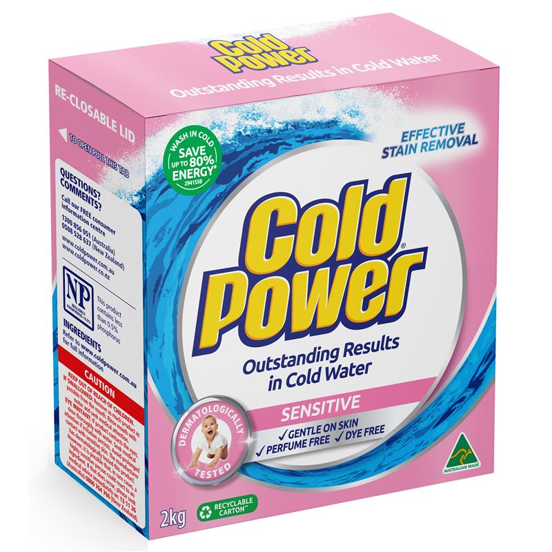 Cold Power Sensitive Pure Clean Laundry Detergent Powder 2kg