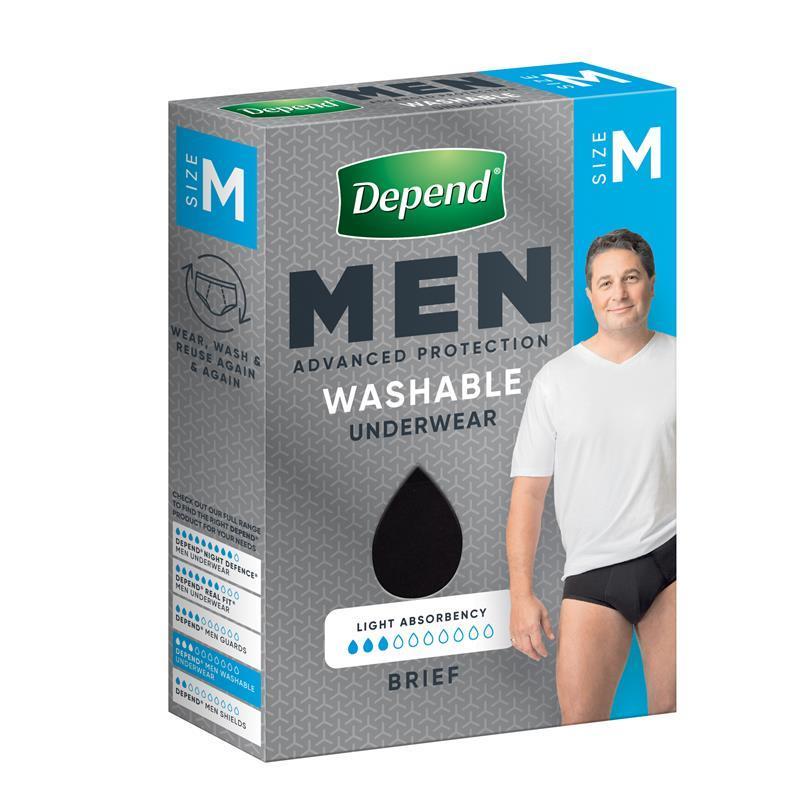 Depend Men Washable Incontinence Underwear Medium - Comfort & Confidence