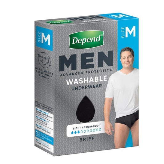 Depend Men Washable Incontinence Underwear Medium - Comfort & Confidence