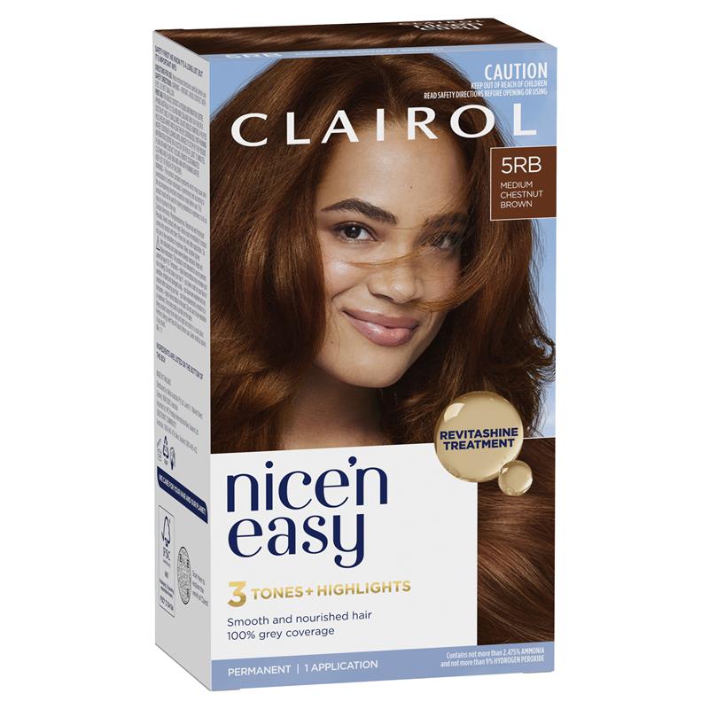 Clairol Nice N Easy 5RB Medium Chestnut Brown Permanent Hair Colour
