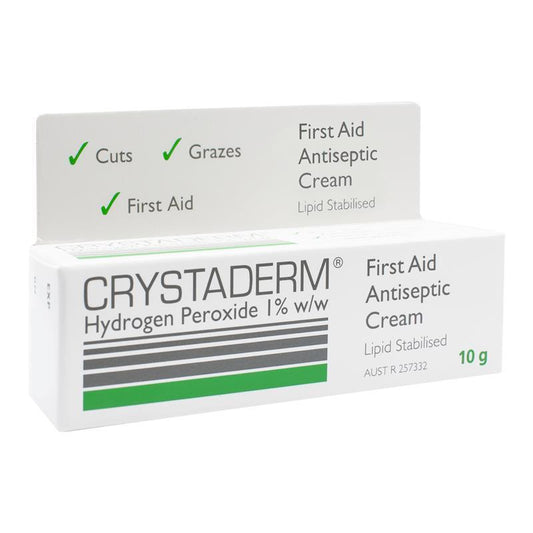 Crystaderm Cream 10g - Natural Antiseptic for Wound Care