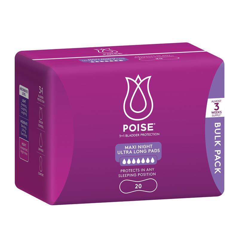 Poise Pads Overnight Maxi 20 Pack