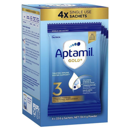 Aptamil Gold+ Stage 3 Sachets 4x33.6g