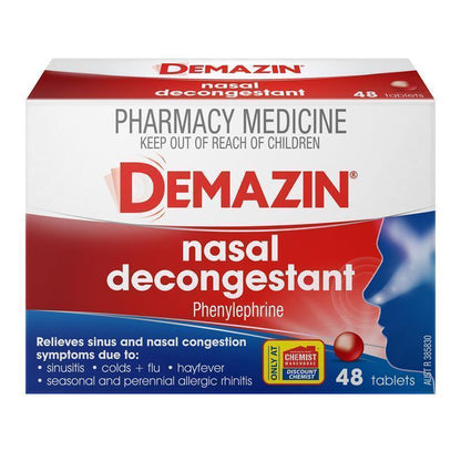Demazin Nasal Decongestant 48 Tablets