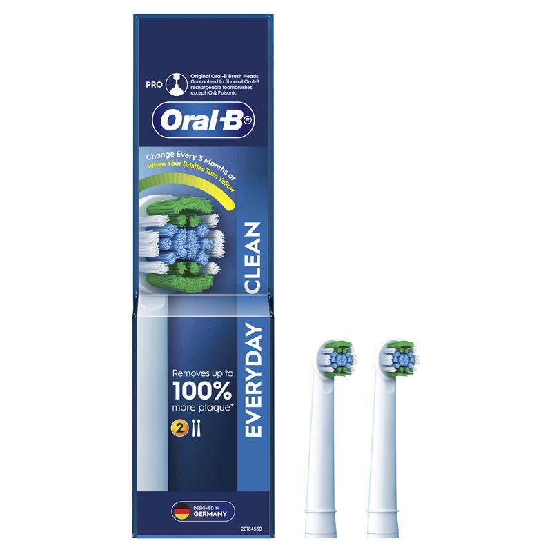 Oral-B Power Toothbrush Everyday Clean Refills 2 Pack