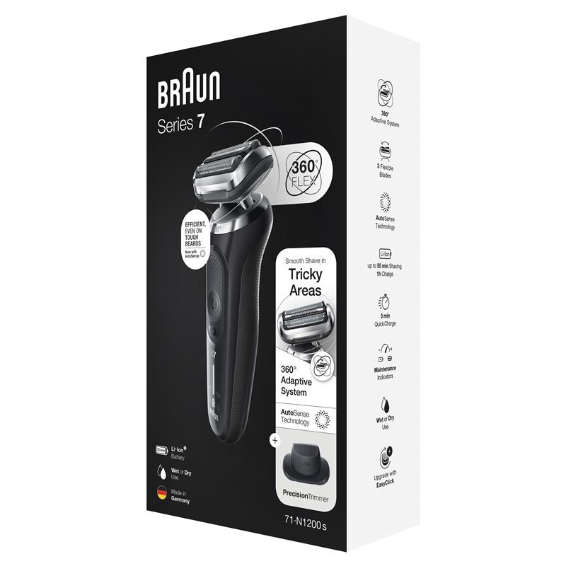 Braun Series 7 71-N1200s Cordless Wet & Dry Electric Shaver with Precision Trimmer