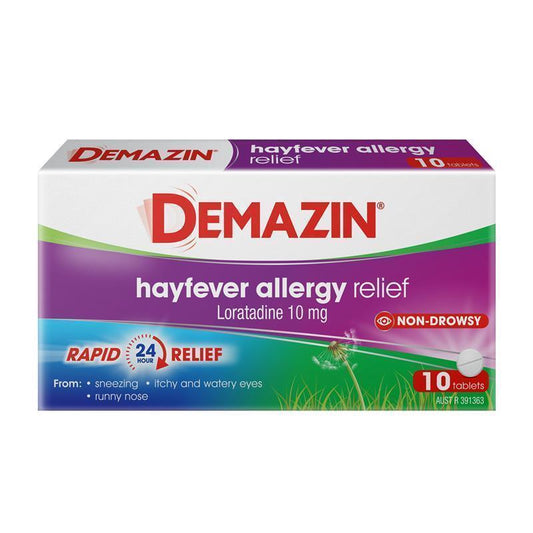 Demazin Allergy & Hayfever Relief Tablets - 10 Tablets