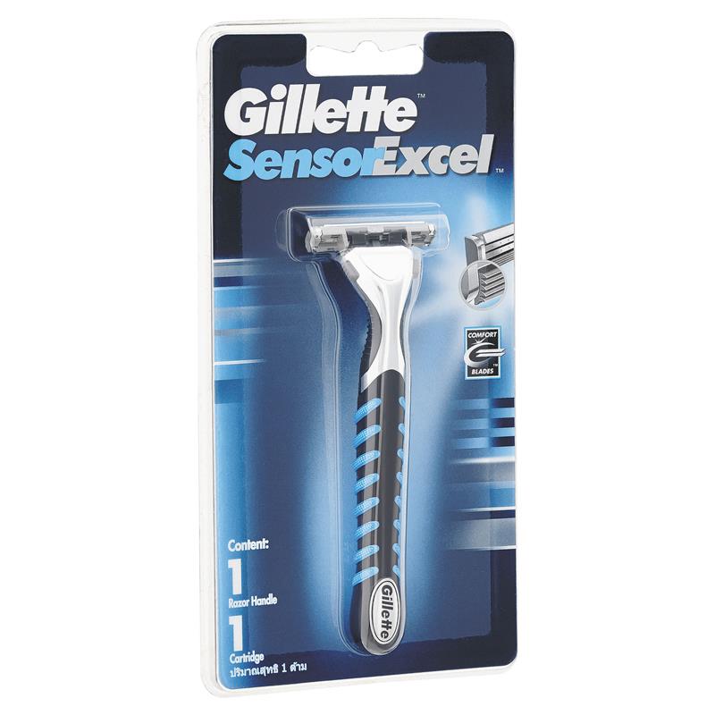 Gillette Sensor Excel Razor with Cartridge - 1 Razor, 1 Cartridge