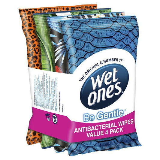 Wet Ones Be Gentle Sensitive Value 4 Pack - Gentle Cleansing Wipes