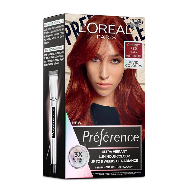 L'Oreal Paris Preference Vivids Permanent Hair Colour 5.664 Notting Hill (Cherry Red)