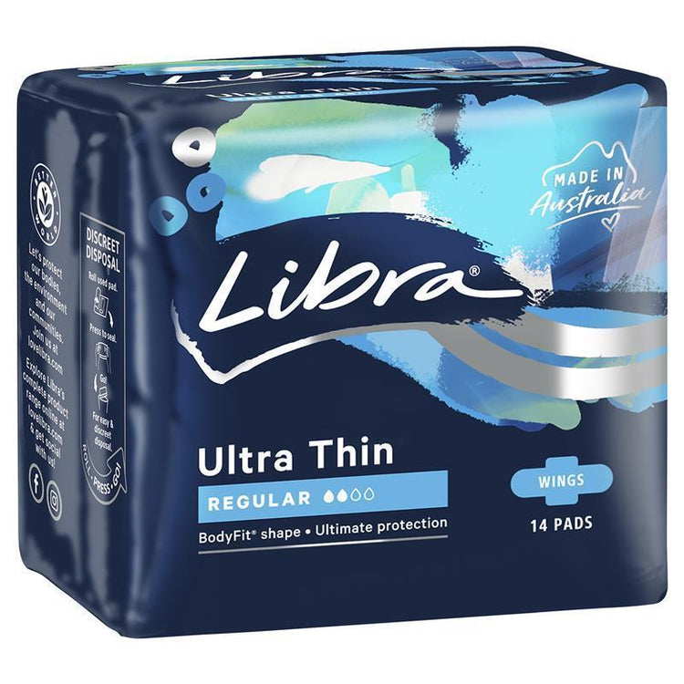 Libra Pads Ultra Thins with Wings Regular 14