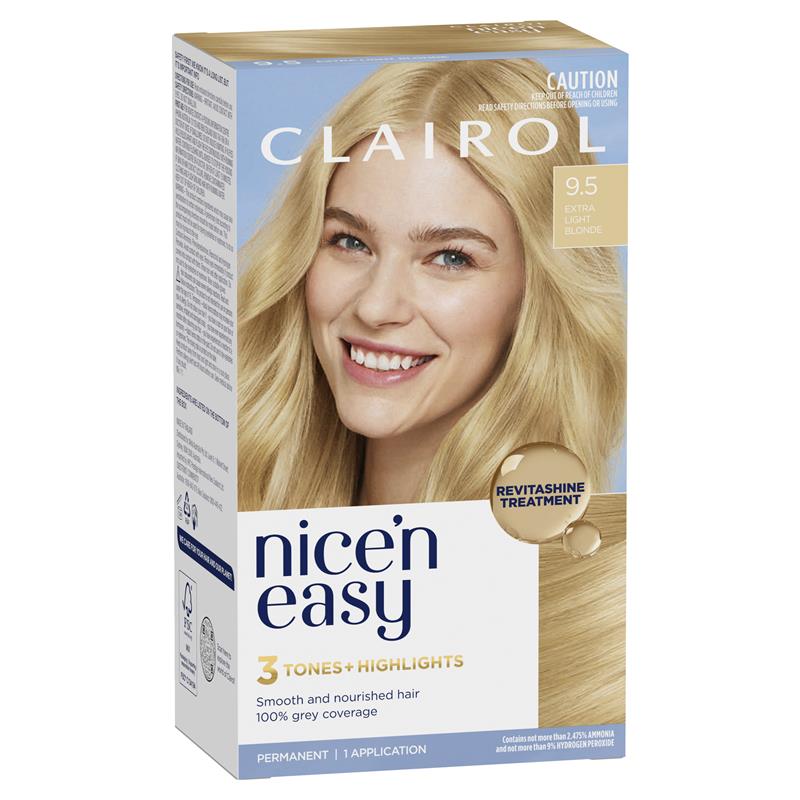 Clairol Nice N Easy 9.5 Extra Light Blonde Permanent Hair Colour