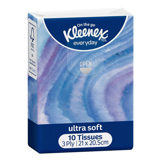 Kleenex Ultra Soft Pocket Tissues - 10 Tissues for On-the-Go Comfort
