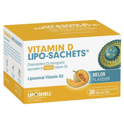 Lipo-Sachets Vitamin D Melon 5g 30 Sachets