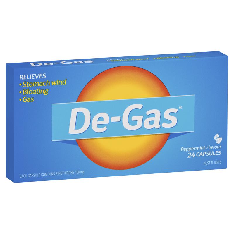 De Gas 24 Capsules - Effective Relief for Adults and Teens
