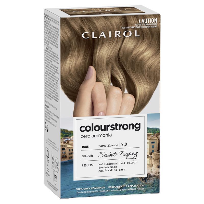 Clairol Colour Strong Kit 7.0 Dark Blonde - Ammonia-Free Hair Color