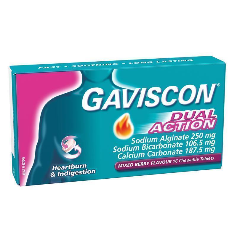 Gaviscon Dual Action Heartburn Relief - Mixed Berry 16 Pack