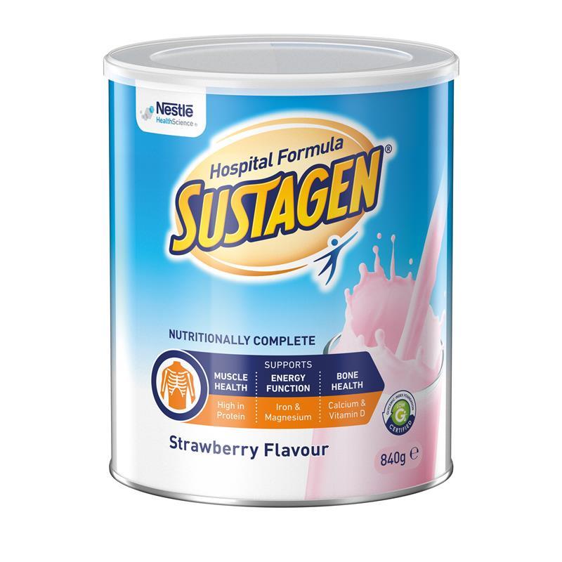 Sustagen Hospital Formula Nutritional Supplement Strawberry Flavour 840g