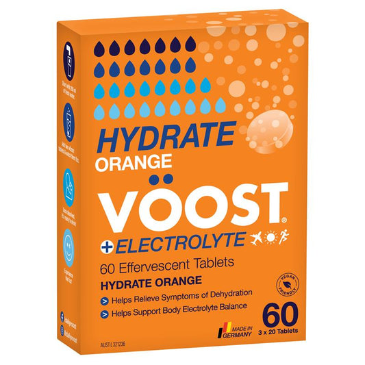 Voost Hydrate Orange Effervescent Tablets - 60 Pack